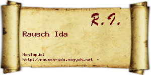 Rausch Ida névjegykártya